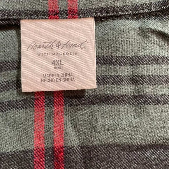 Hearth & Hand Unisex Cotton Plaid Pajama 2PC Set 5XL (606) - Picture 8 of 10